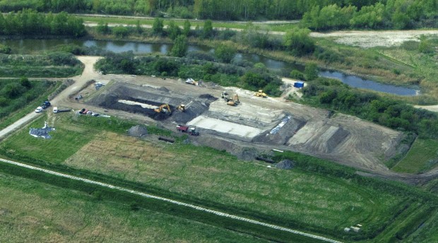 Aerial Photo Test Dike Radelsee