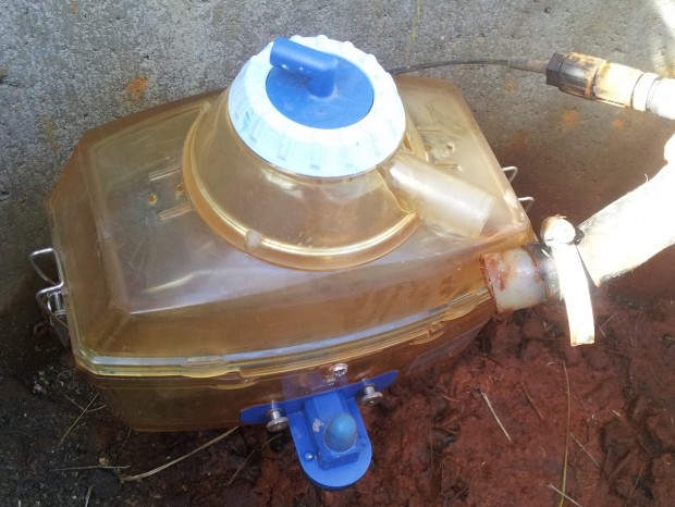 Installed tipping counter and leachate sampling